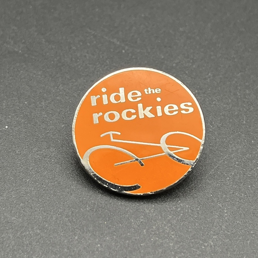 Ride The Rockies‎ Bicycle Cycling Mountains Lapel Hat Pin